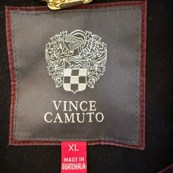 Vince Camuto Black Teddy Jacket with Belt - Picture 4 of 4